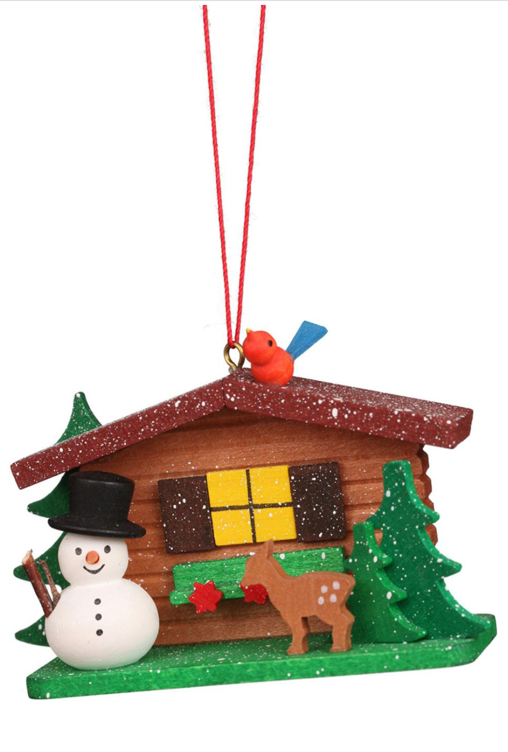 Cottage with Snowman