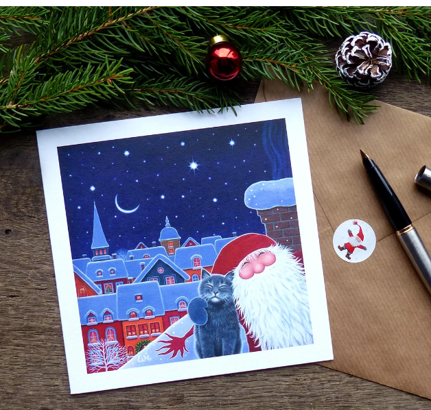 Scandinavian Christmas cards by Eva Melhuish - 5 pack with five designs