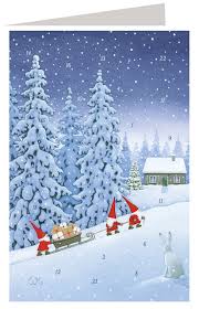 Scandinavian Christmas cards by Eva Melhuish - 5 pack with five designs