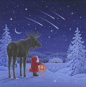 Scandinavian Christmas card by Eva Melhuish - Christmas Night