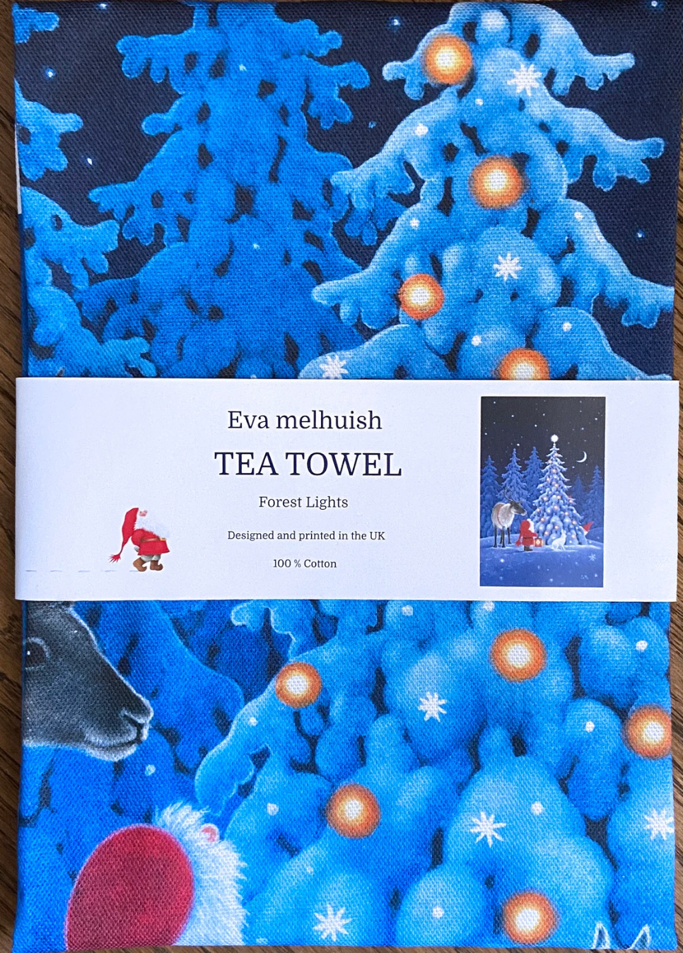 Eva Melhuish Tea Towel / Forest Lights