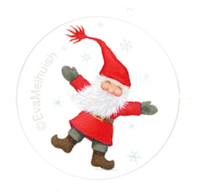 Tomte Stickers / Seals - each approx. 1" square