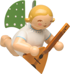 Flying / Suspended Angel with Balalaika  Ornament - 2"