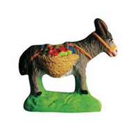 Donkey with Baskets of Fruit - Ane chargé de fruits - Size #1 / Cricket