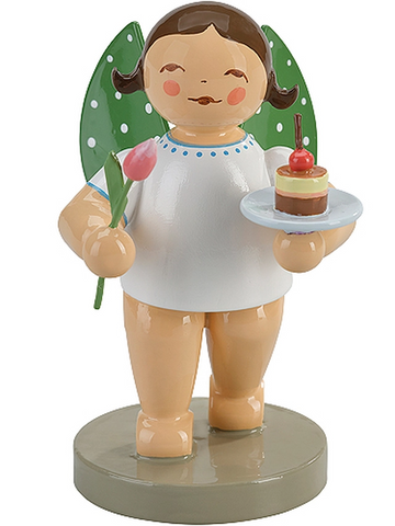 Angel with Cupcake and Tulip