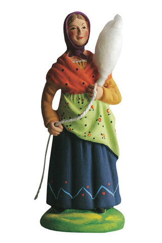 Woman Spinning Wool - Fileuse - Size #3 / Grande