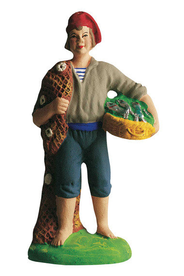 Fisherman with Net - Pécheur au filet - Size #3 / Grande