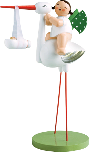 Stork with Baby Girl