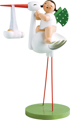 Stork with Baby Girl