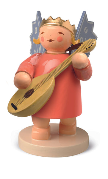 Angel Wearing Crown with Lute
