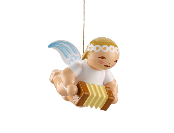Small Flying / Suspended Marguerite Angel with Bandoneon - 1"