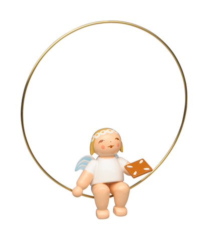 Angel with Gingerbread in a Ring Ornament