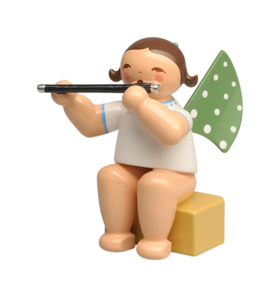 Small Grünhainichen Angel with Flute