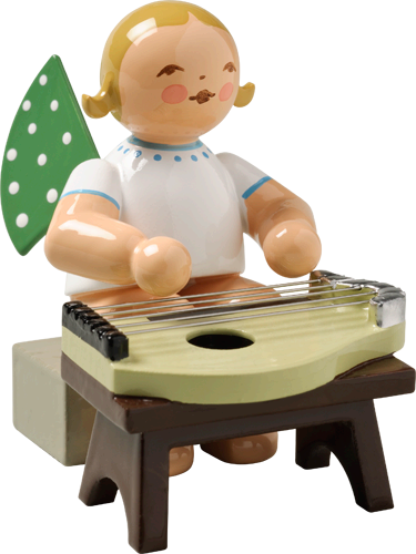 Angel Orchestra Seated Musician with Zither
