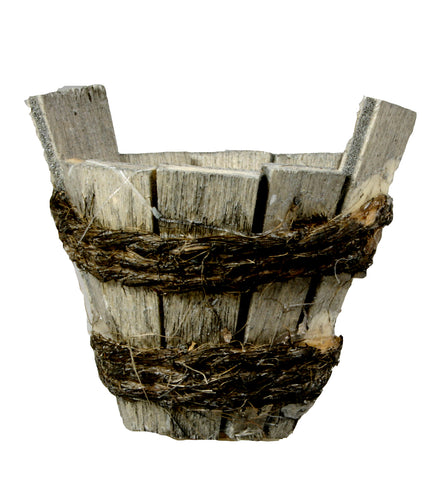 Rustic Wooden Tub - 1-1/8" tall