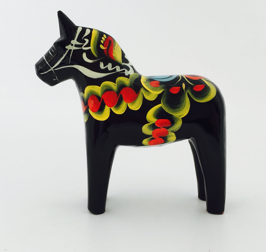 Black Dala Horse - 5"