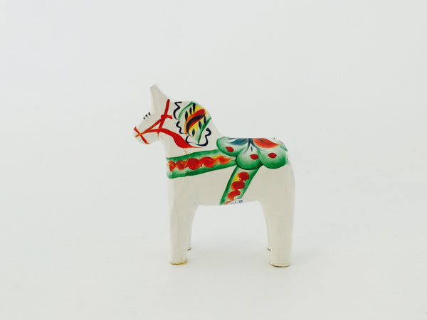 White Dala Horse - 2"