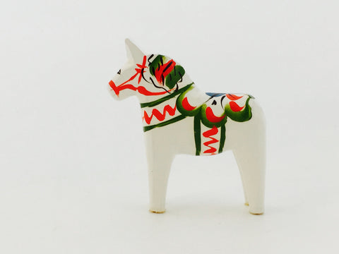 White Dala Horse - 3"