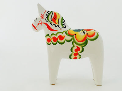 White Dala Horse - 5"