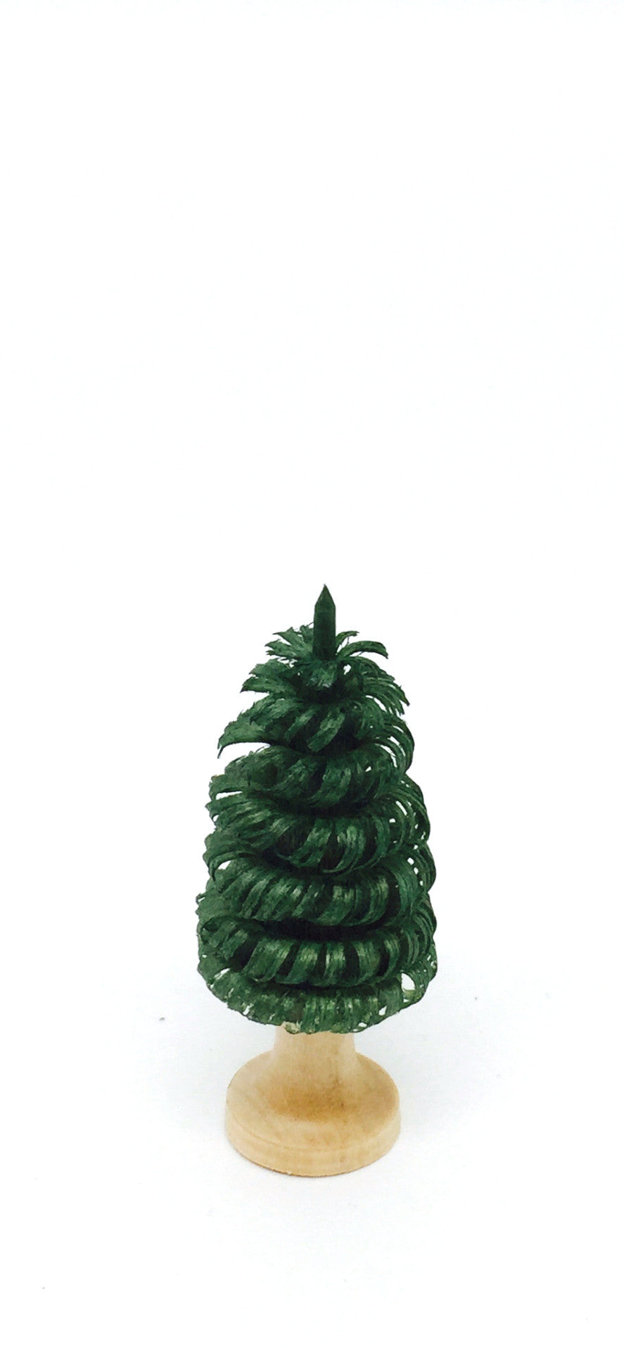 Dark Green Hand-Shaved Tree - 2"