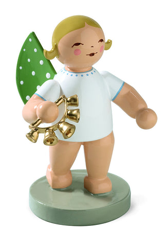 Angel Orchestra Musician with Bell Wreath