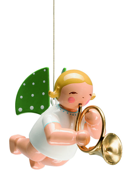 Flying / Suspended Grünhainichen Angel with French Horn - 2"