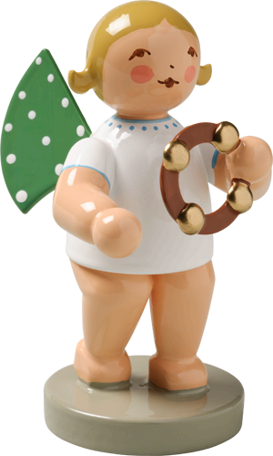 Angel Orchestra Musician with Tambourine