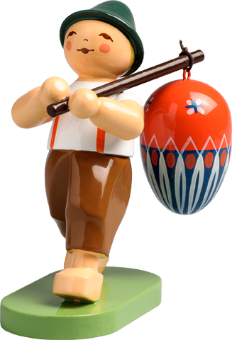 Boy with an Easter Egg on a Pole