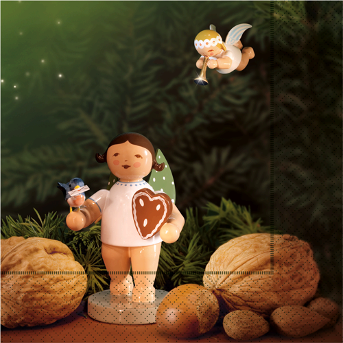 "Angel with Gingerbread" Paper Napkins / Retired 2025