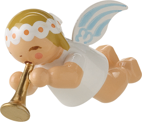 Small Flying / Suspended Marguerite Angel with Small Trumpet - 1"