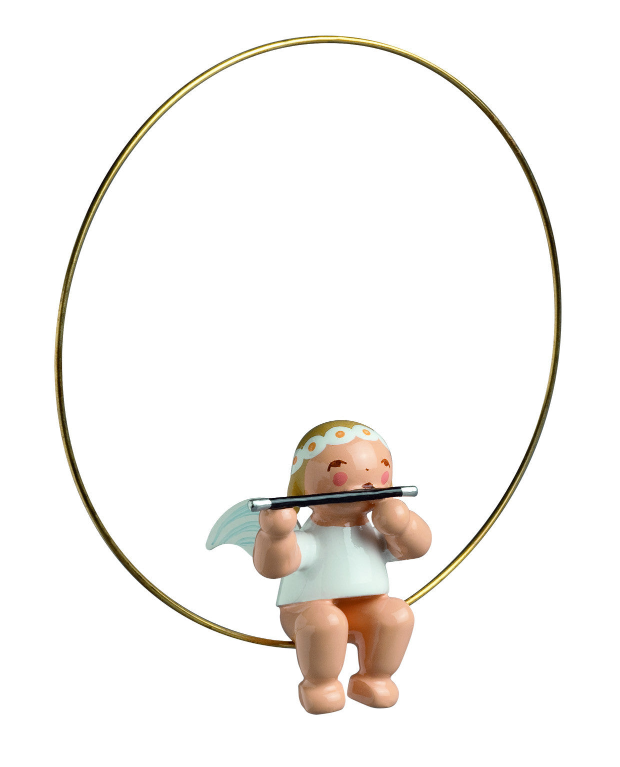 Angel with a Flute in a Ring Ornament