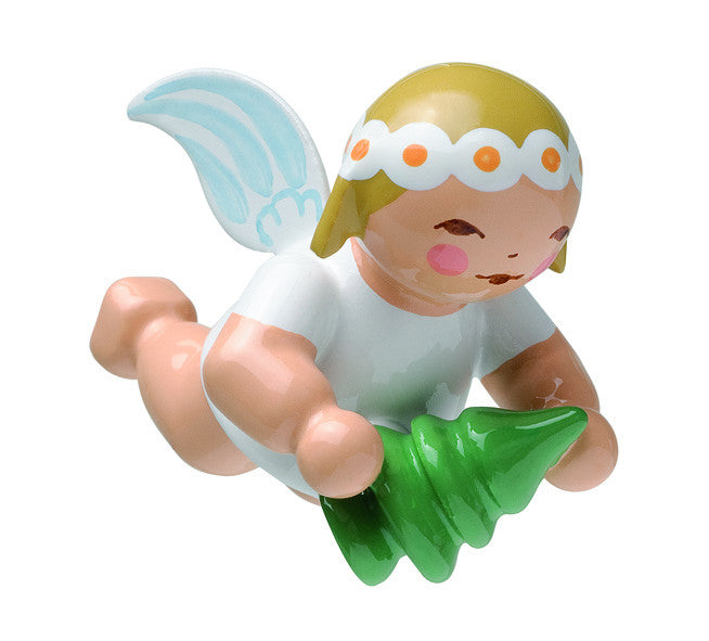 Small Flying / Suspended Angel Marguerite with Tree Ornament - 1"