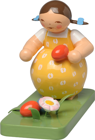 Girl Finding Easter Eggs