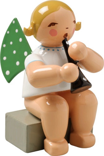 Angel Orchestra Musician Seated with Clarinet