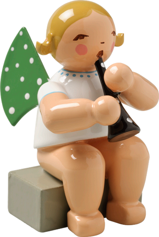 Angel Orchestra Musician Seated with Clarinet