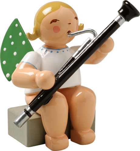 Angel Orchestra Musician Seated with Bassoon