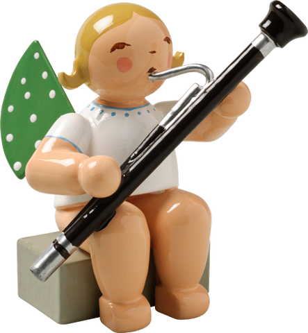 Angel Orchestra Musician Seated with Bassoon