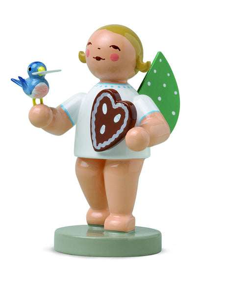 Grünhainichen Angel with Gingerbread and Bird