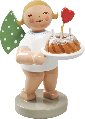 Grünhainichen Angel with a Special Cake with Heart