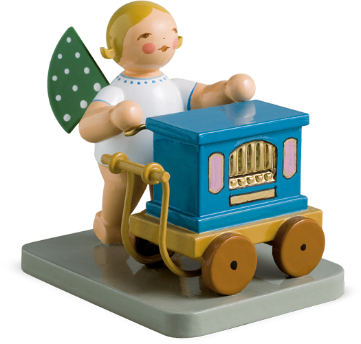 Angel Orchestra Musician with Barrel Organ
