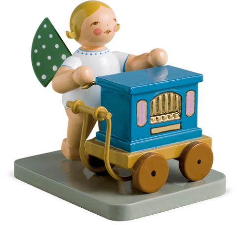 Angel Orchestra Musician with Barrel Organ