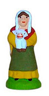 Woman with a Sheep - Femme au mouton - Size Puce (Flea) / Chip