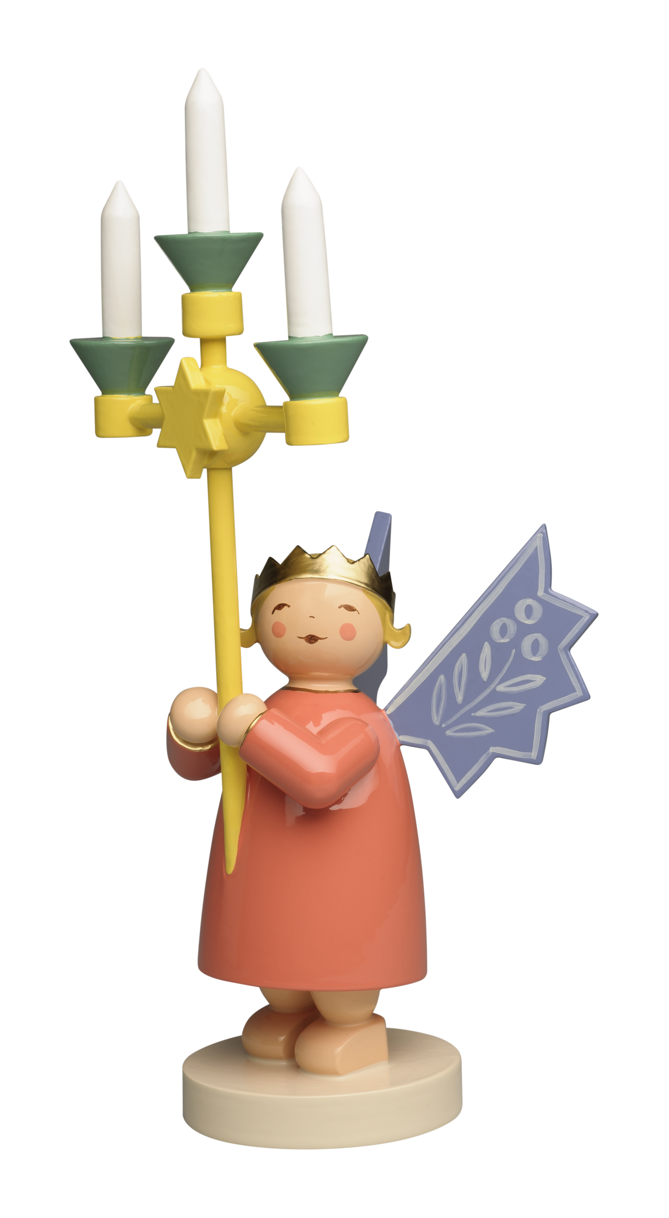 Angel Wearing Crown with Candelabra
