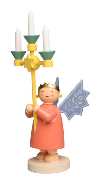 Angel Wearing Crown with Candelabra