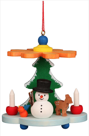 Colorful Pyramid with Snowman
