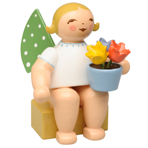 Calendar Figure 2027 - Angel with Pot of Flowers / PREORDER NOW FOR FALL DELIVERY