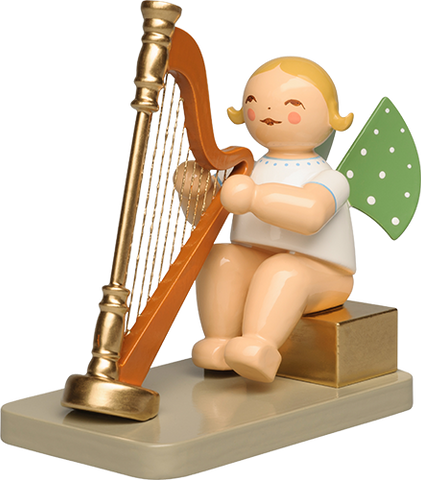 Angel with Concert Harp / Seated / Anniversary Angel 2026 / PREORDER NOW FOR EARLY MARCH DELIVERY