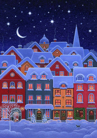 Scandinavian Christmas card by Eva Melhuish - Christmas Village