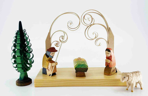 Hand-carved Wooden Helbig Workshop Creche - Nativity Set