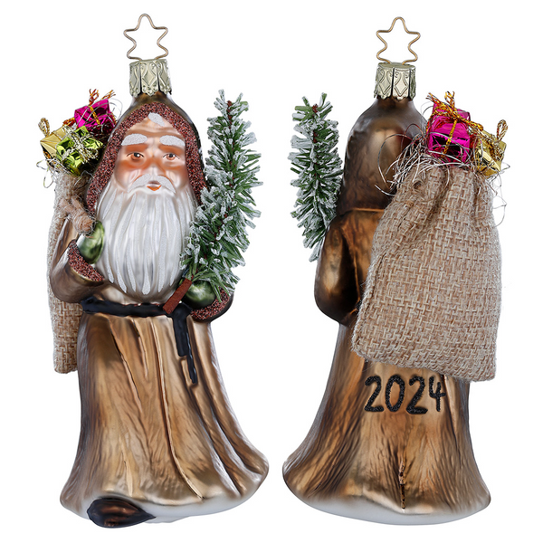 Traditional Father Christmas 2024 Ornament with Box